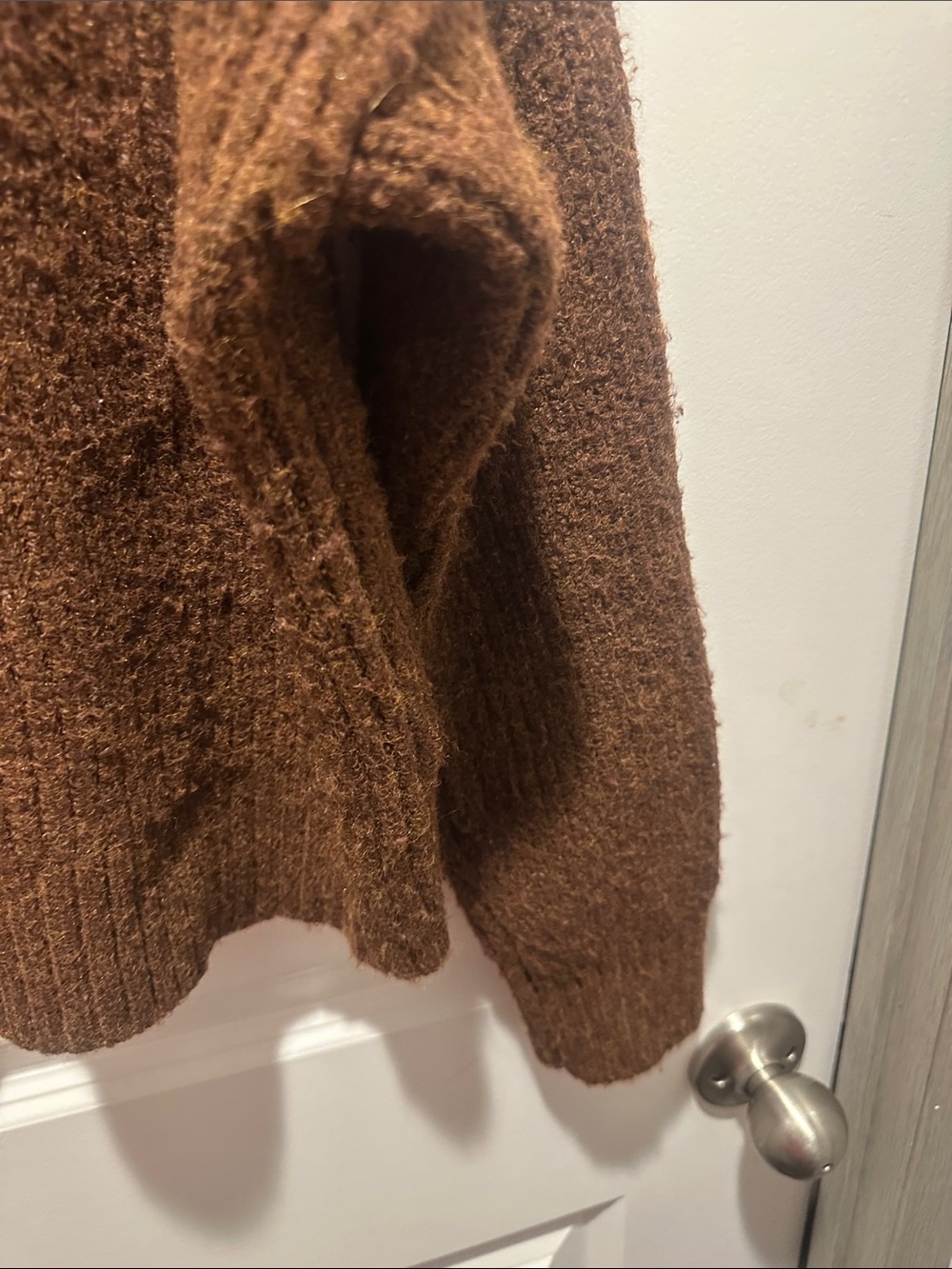 American Eagle Outfitters Chunky Brown Crewneck Sweater - Picture 9 of 9